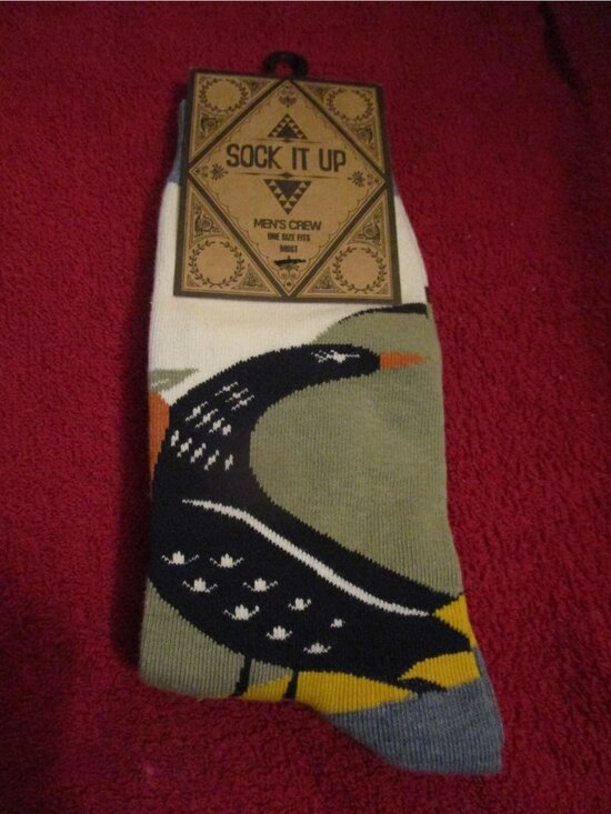 Sock it Other - Sock It Up Men’s Crew Cotton Socks 1 Pair Fits 8-13 Shoe Aurora Fern